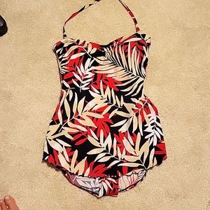 Jantzen Skirted Bandeau Swimsuit